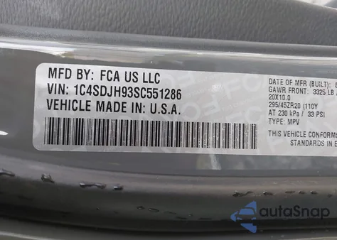 2025 Dodge Durango Srt Hellcat Awd from USA, damaged, VIN 1C4SDJH93SC551286
